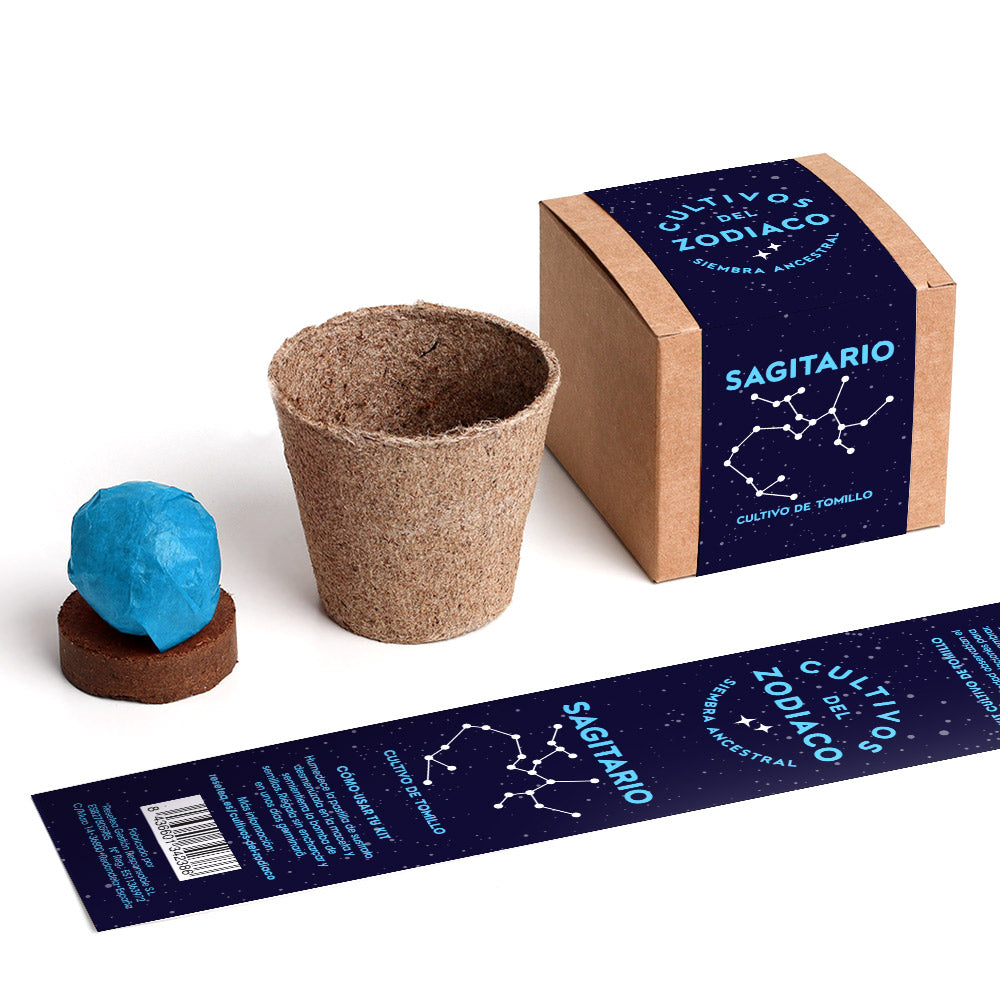 Cultivos del Zodiaco – Sagitario, Kit de Cultivo con Semillas de Tomillo - Resetea_1