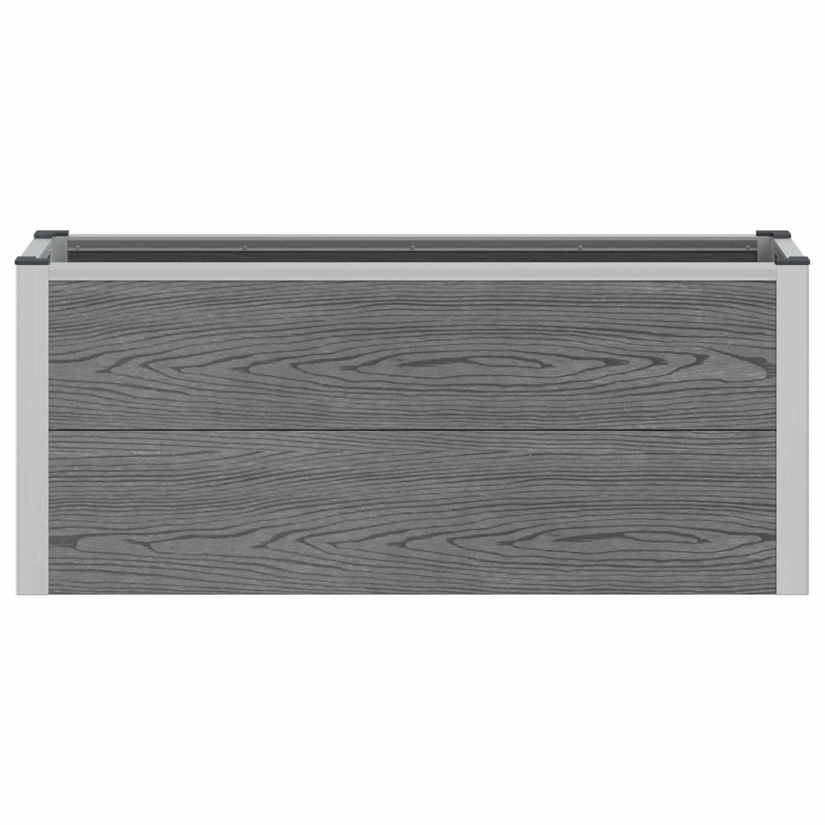 Arriate Elevado Gris 100 X 30 X 42 Cm Wpc Y Aluminio_3