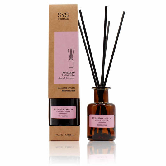 Ambientador Mikado Ruibarbo y Lavanda SYS Aromas 100 ml | Colección 1991 | Aroma Floral y Cítrico | Relajante_0