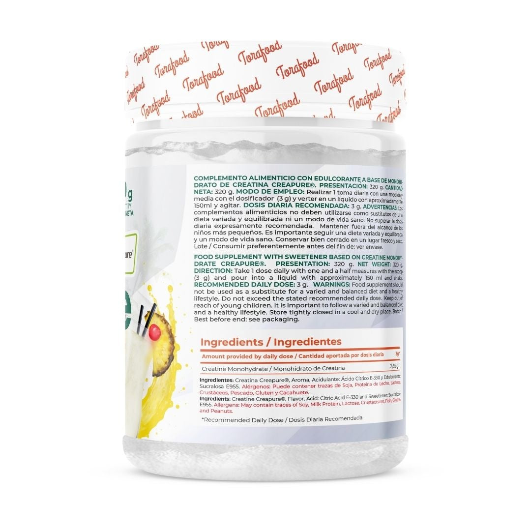 Creatina Creapure Piña Colada Torafood 320g