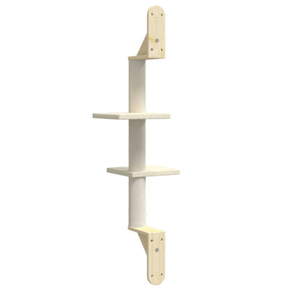 Árbol Rascador Para Gatos De Pared Crema 108 Cm_5