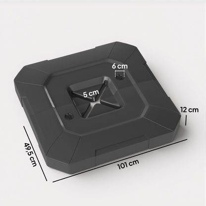 Base Para Sombrilla Outsunny Hdpe Negro 101x101x12 Cm_2