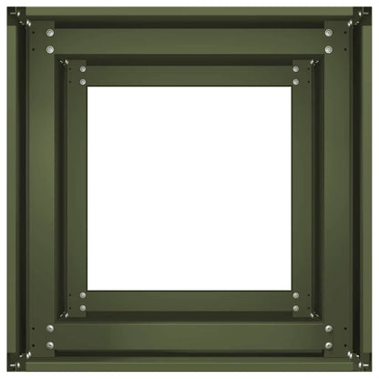 Jardinera De Acero Laminado En Frío Verde Oliva 40x40x80 Cm_4