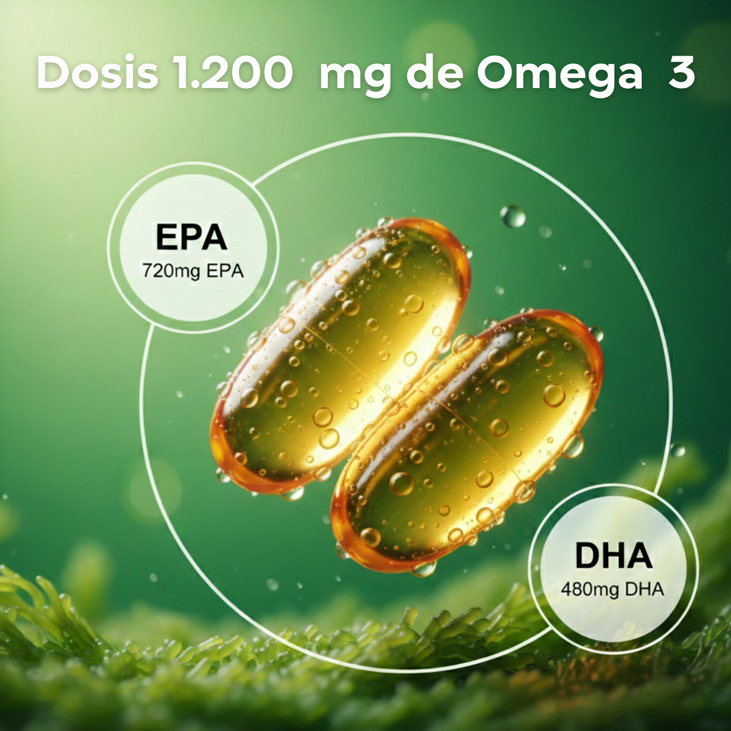 VIDALIM 600. PACK 2ª UNIDAD 50% DESCUENTO. Omega 3 de microalgas 360 mg EPA y 240 mg DHA - Pack 120 Cápsulas Vidalim_5