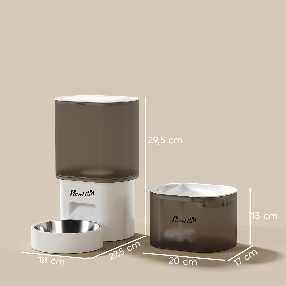 Pawhut Comedero Gato Automático De 3l Con Control De App 1-10 Comidas Al Día_2