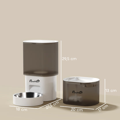 Pawhut Comedero Gato Automático De 3l Con Control De App 1-10 Comidas Al Día_2