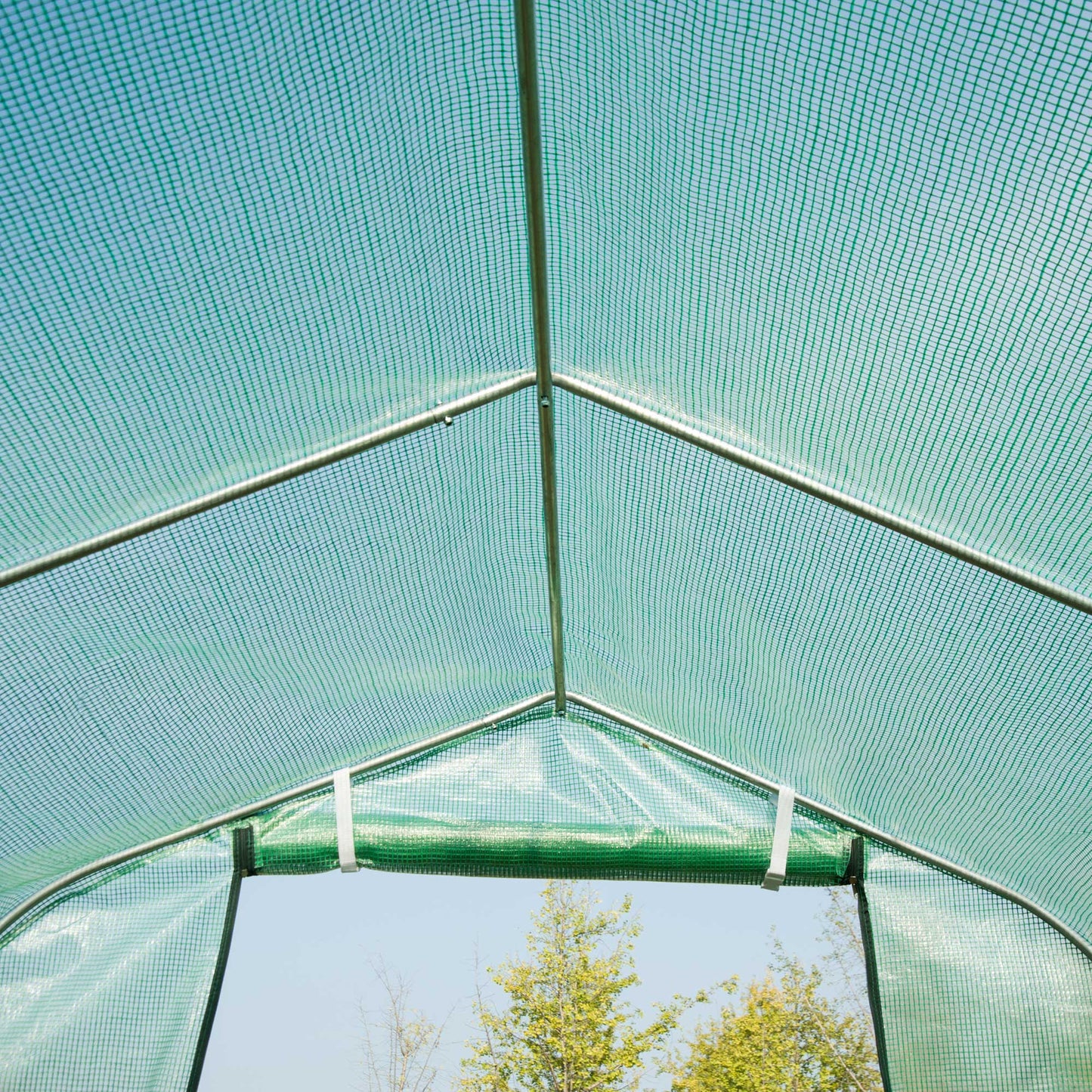 Outsunny Invernadero De Exterior 4x2x2 M Con 8 Ventanas De Malla Verde_4