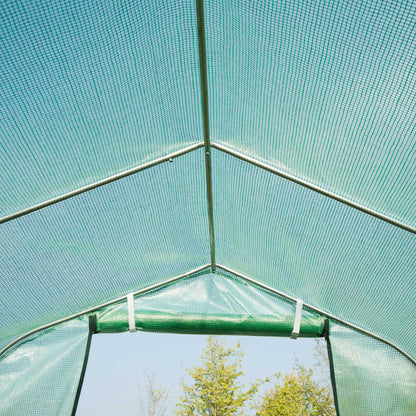 Outsunny Invernadero De Exterior 4x2x2 M Con 8 Ventanas De Malla Verde_4
