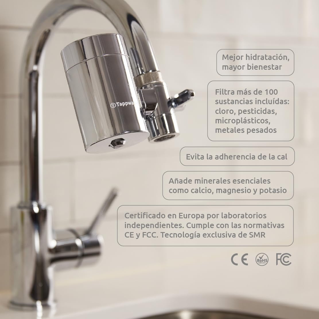 Pack anual Filtro para grifo EcoPro Chrome SMR Tappwater