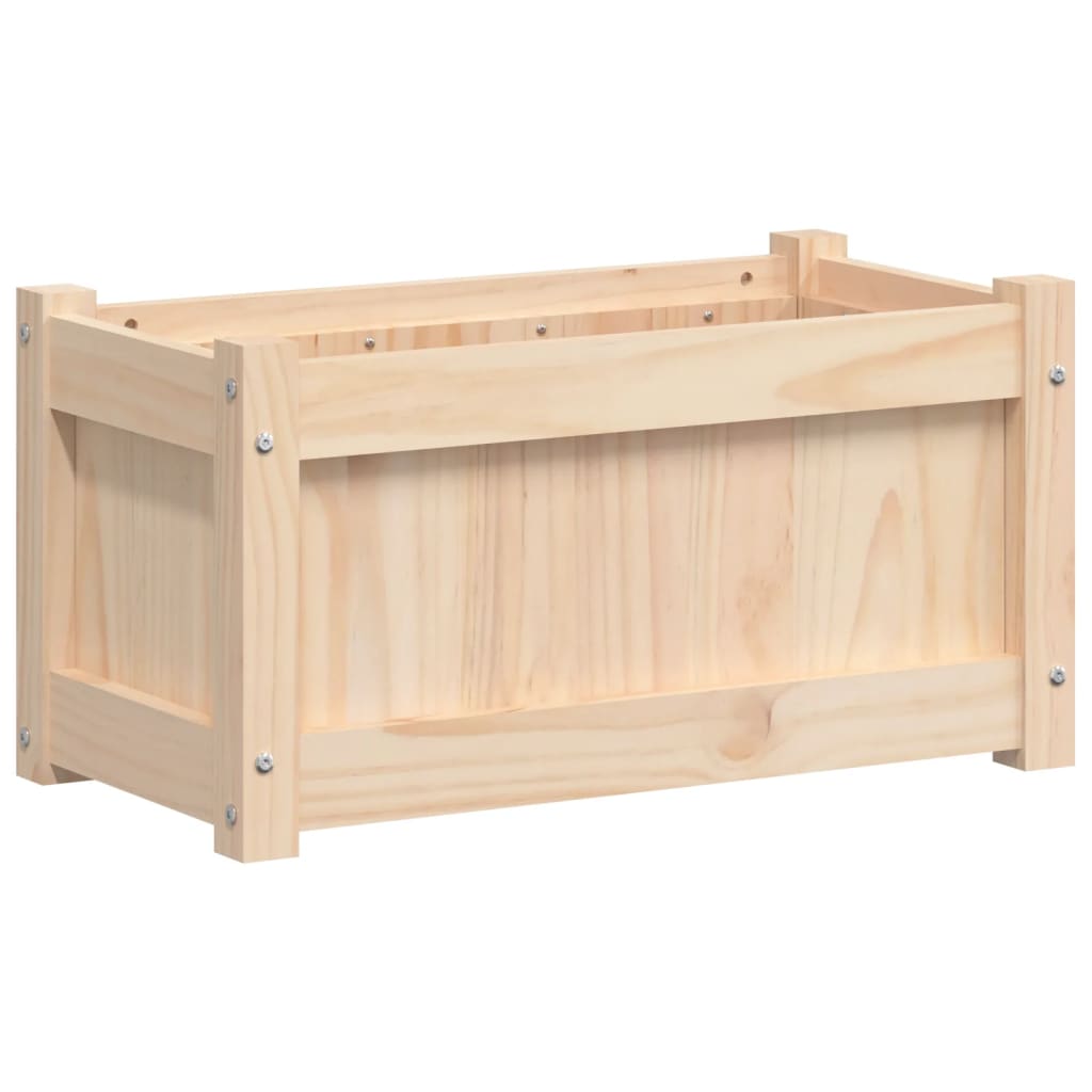 Jardinera De Madera Maciza De Pino 60x31x31 Cm_0