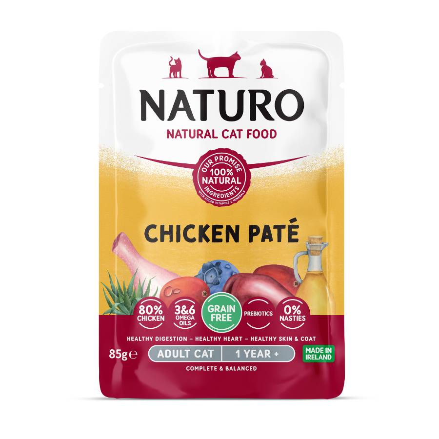 Naturo Gato Pate De Pollo 85g X 12 Sobres De Comida Humeda_0
