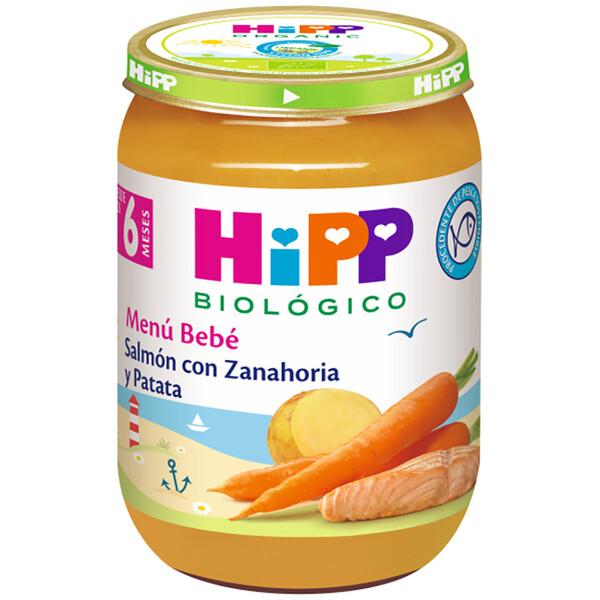 Tarrito de salmón con zanahoria y patata bio +6 meses + HiPP 190 g