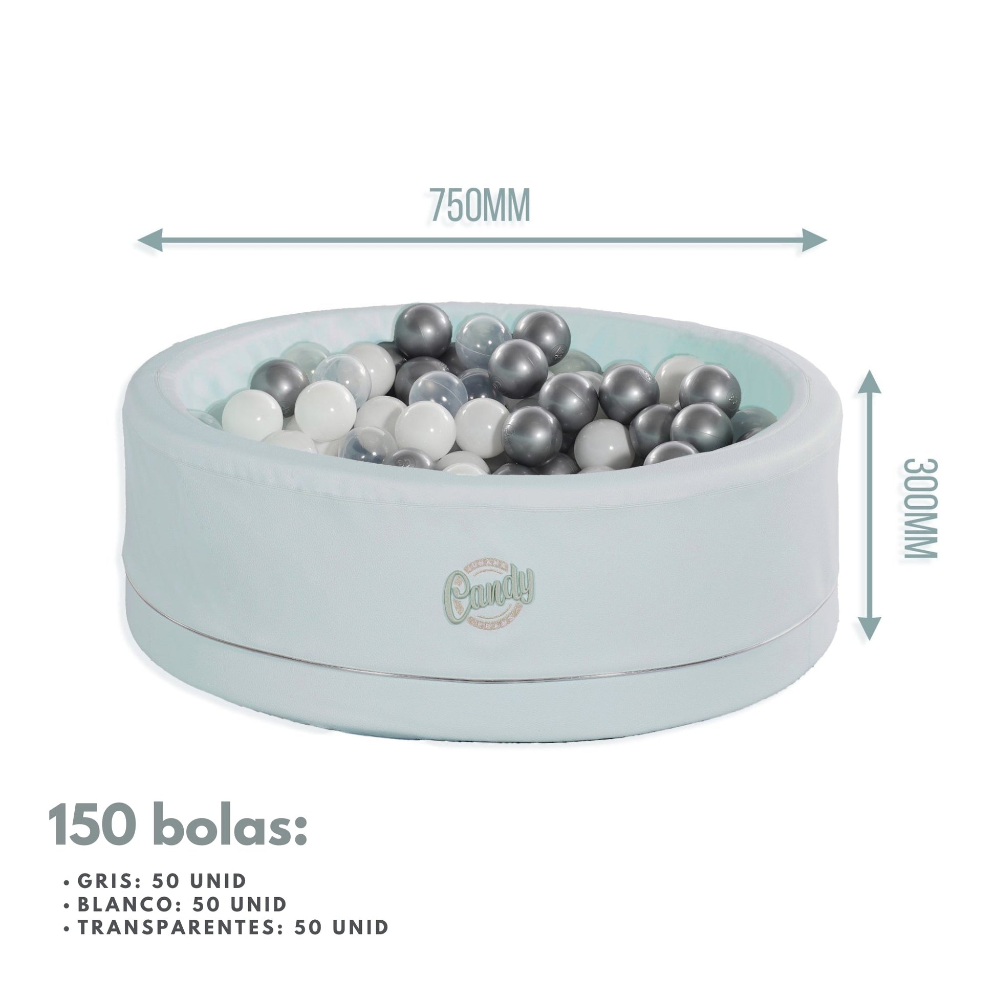 Piscina De Bolas Polipiel Candy Menta_3