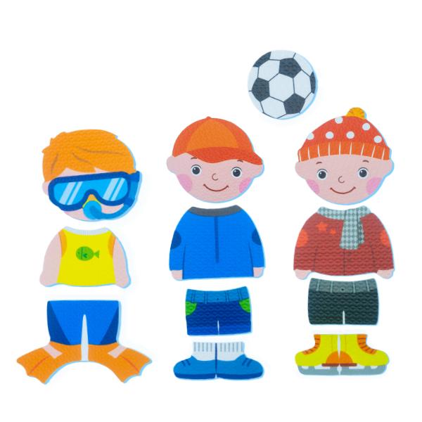 Set de figuras de baño "Vísteme" 12m+ Nûby