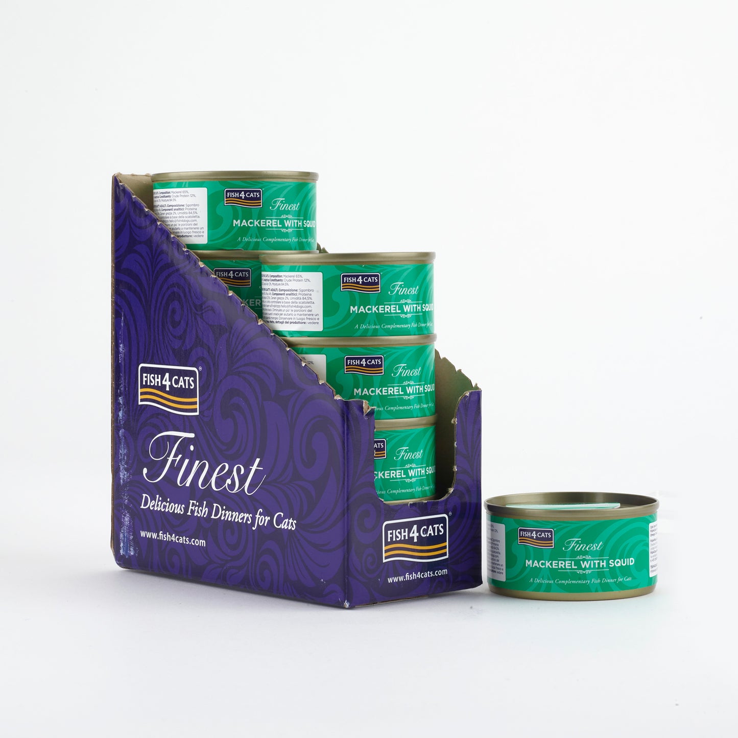 Fish4cats Filete Para Gato – Caballa Con Calamar 70 G (pack De 10)_0