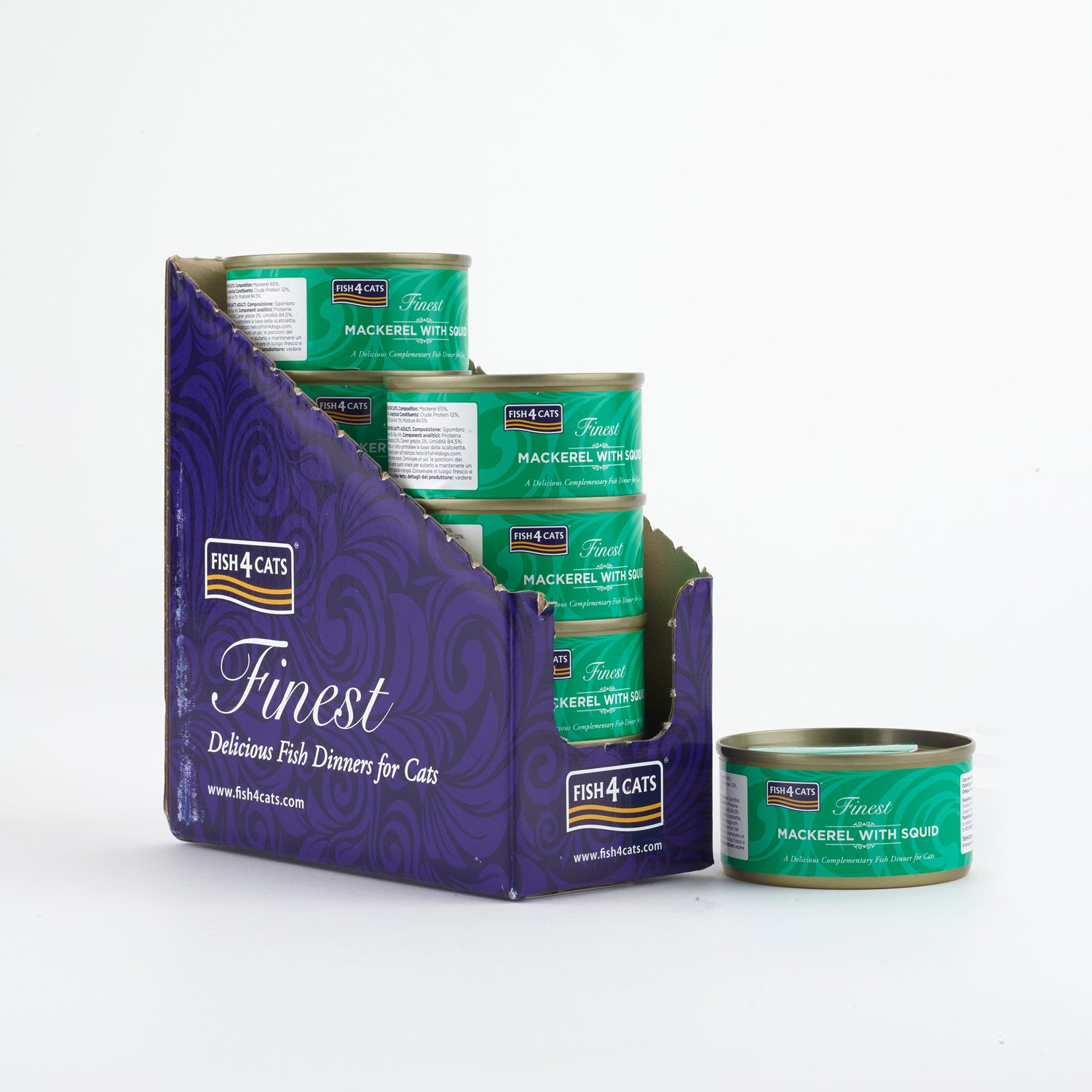 Fish4cats Filete Para Gato – Caballa Con Calamar 70 G (pack De 10)_0