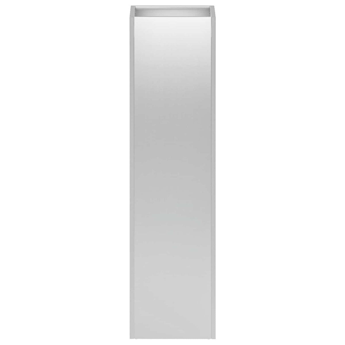 Macetero De Jardín Plateado 20 X 20 X 75 Cm Acero Galvanizado_2