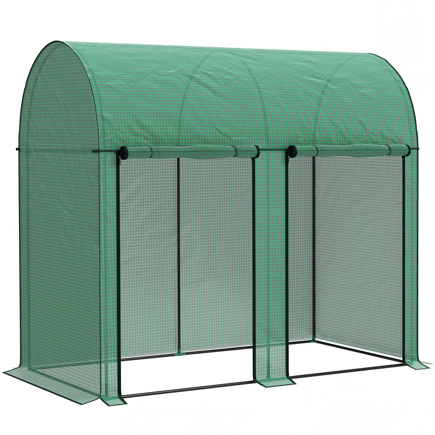 Outsunny Invernadero De Exterior Con 2 Puertas Enrollables 200x100x178 Cm Verde_0