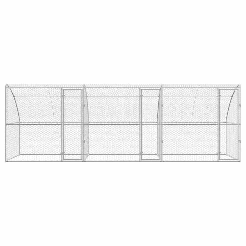 Refugio Para Perros 3 Pcs Plateado 6 X 2 X 2 M_3