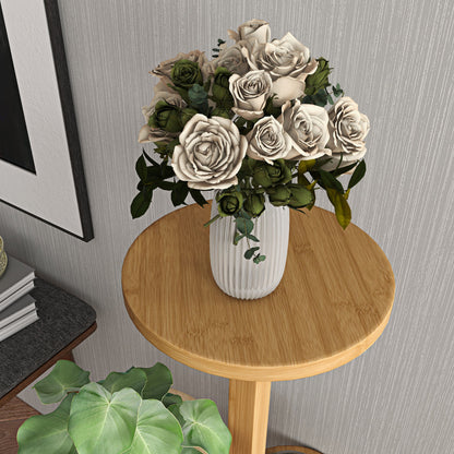 Soporte Para Plantas Outsunny Bambú Madera Natural 33x33x90 Cm_4