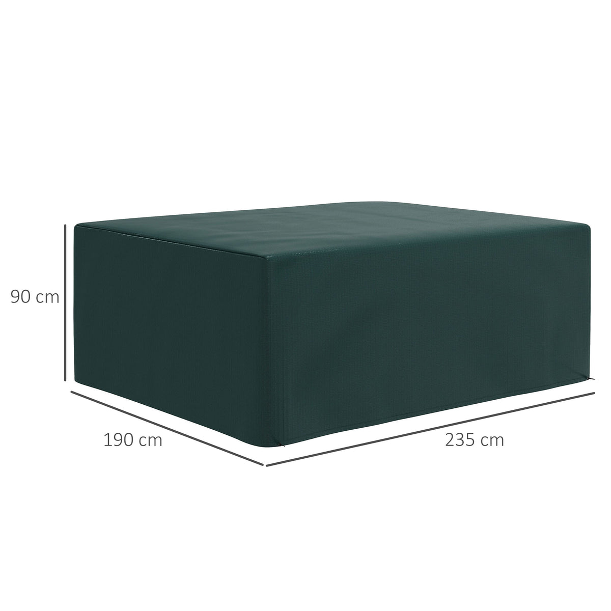 Outsunny Funda Protectora Para Muebles Rectangular 235x190x90 Cm Verde_2