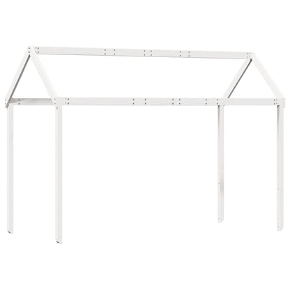 Techo De Cama Infantil Madera Maciza Blanco 207x95,5x159 Cm_5