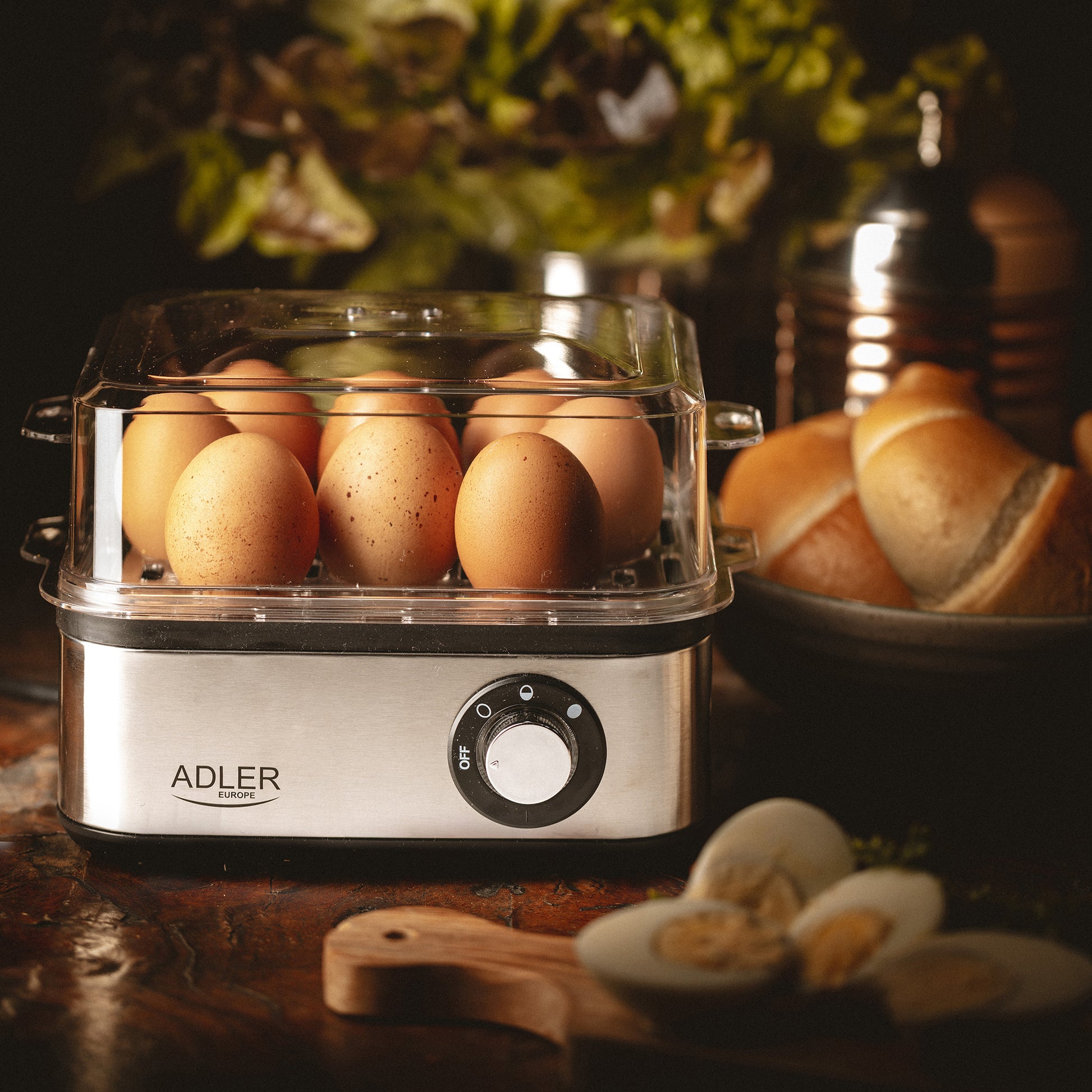 Cuece Huevos Eléctrico, 8 Huevos Cocidos, Ajuste Eléctronico Cocción, Soporte Extraíble, Sin Bpa Adler Ad4486 Plata_5