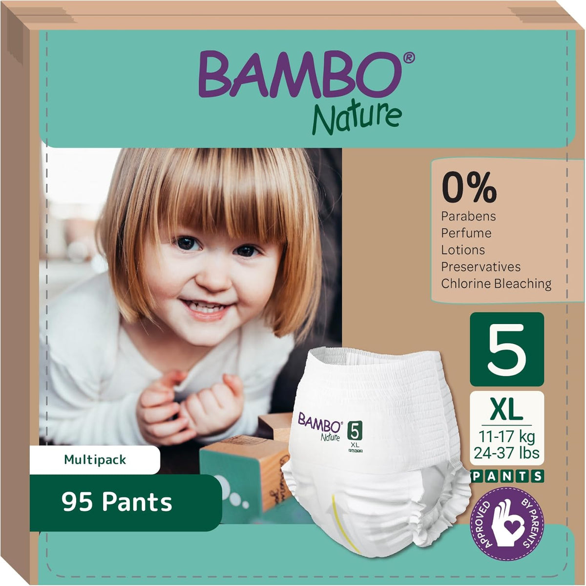 Pack ahorro Pants de entrenamiento Bambo Nature Talla 5 (12 a 18kg) 95 Uds