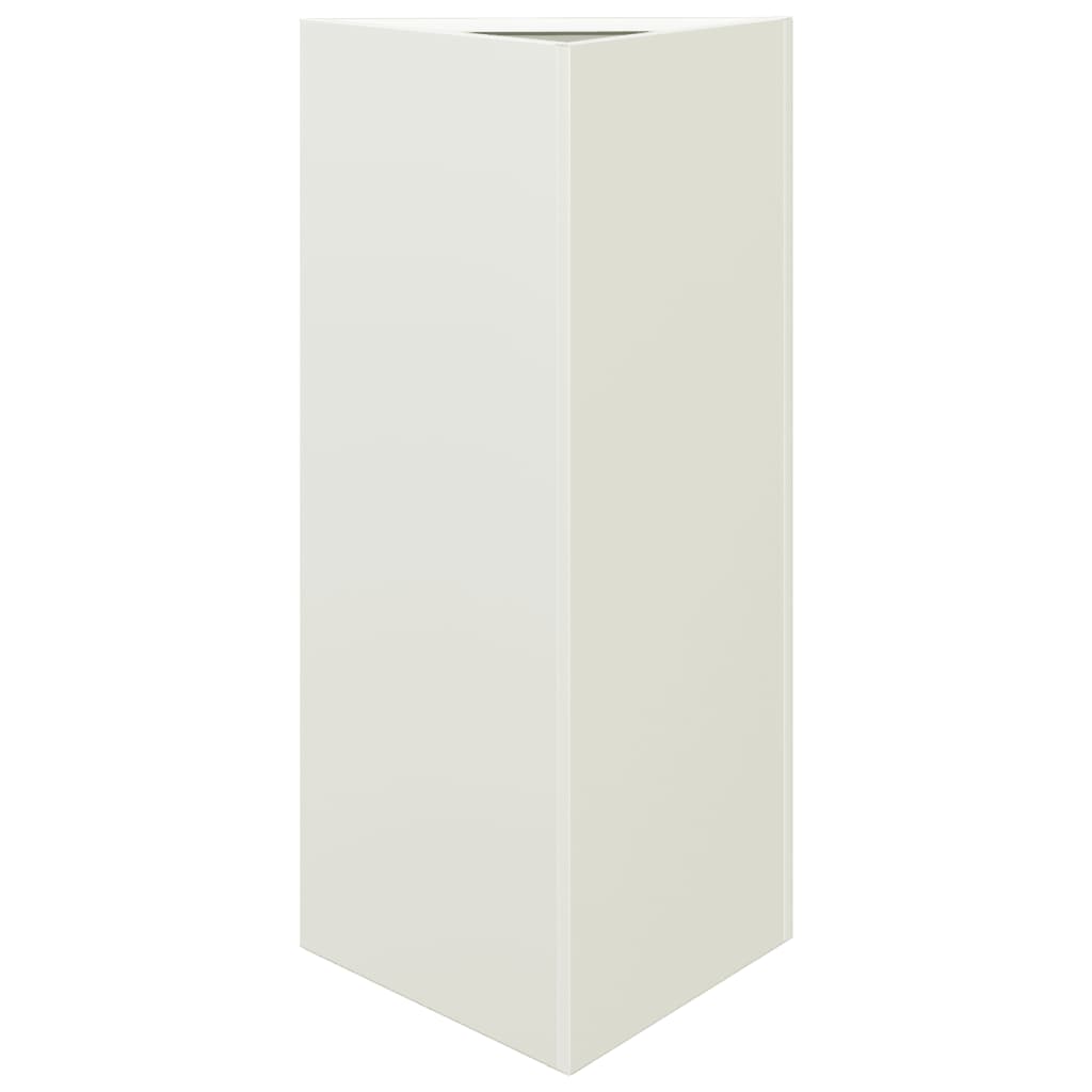 Jardineras Triangulares 2 Uds Acero Blanco 40x34,5x75 Cm_4