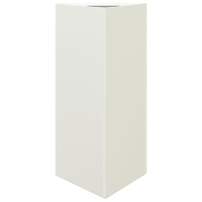 Jardineras Triangulares 2 Uds Acero Blanco 40x34,5x75 Cm_4