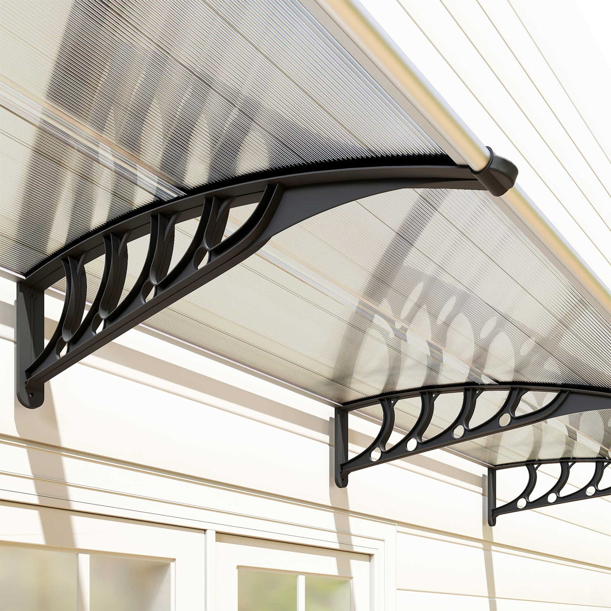 Outsunny Tejadillo De Protección 303x96 Cm Marquesina Exterior Para Puertas_3