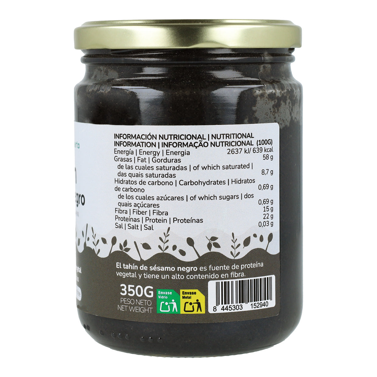 Tahín Sésamo Negro ECO Planeta Huerto 350 g