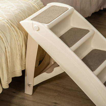 Pawhut Escalera Plegable Para Mascotas 4 Peldaños Con Alfombras Antideslizantes_4