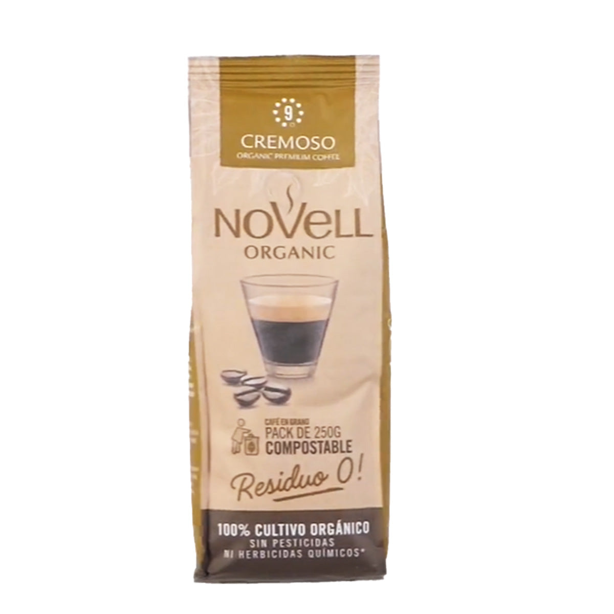 Café grano eco Compost cremoso Novell 250 g