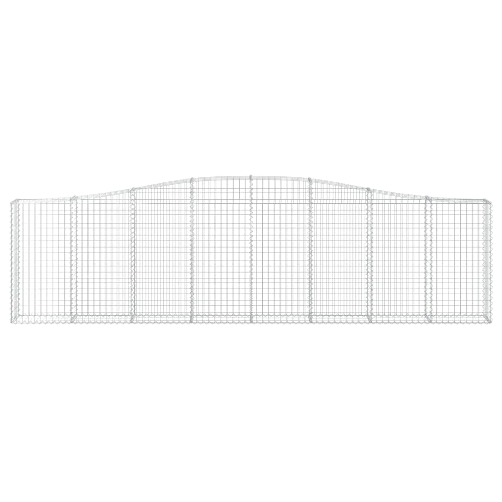 Cestas De Gaviones 9 Uds Forma De Arco Hierro 400x30x100/120 Cm_3