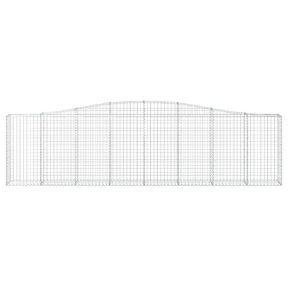 Cestas De Gaviones 9 Uds Forma De Arco Hierro 400x30x100/120 Cm_3