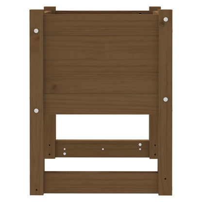Jardinera Madera Maciza De Pino Marrón Miel 40x40x52,5 Cm_4