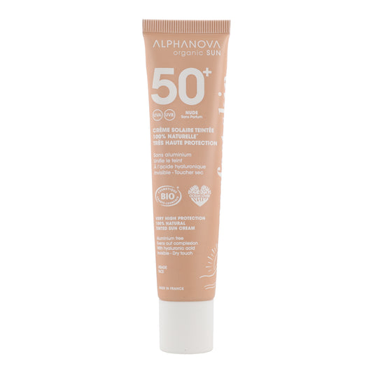 Crema solar color nude bio FPS 50+ Alphanova 40 ml