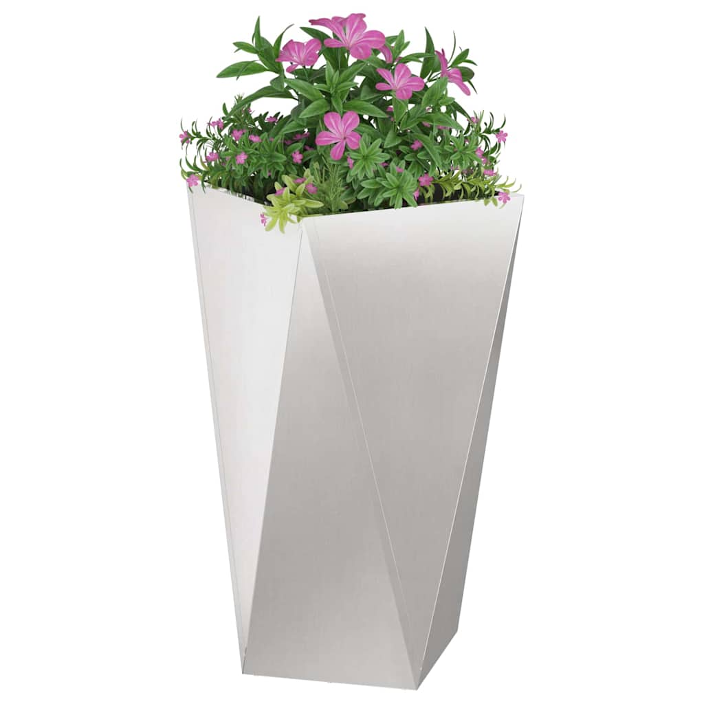 Jardinera Plateado 40 X 40 X 75 Cm Acero Inoxidable_2