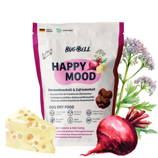BugBell HappyMood Pienso – hipoalergénico, sin cereales, con proteína de insecto, remolacha, vitex y valeriana_0