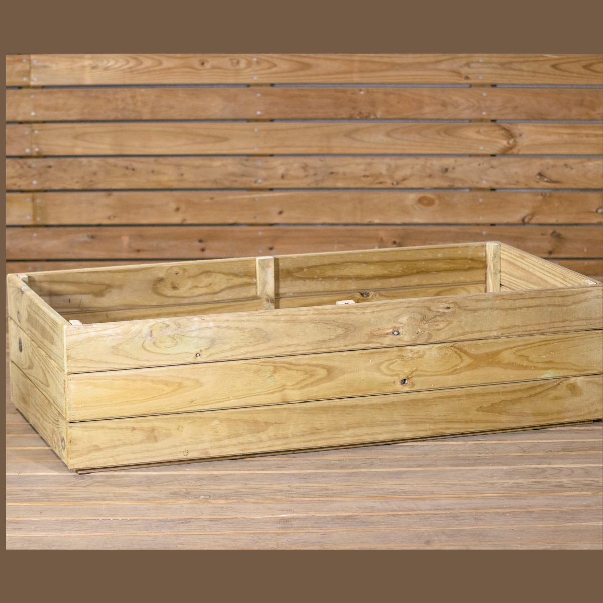 Jardinera De Madera Eko De Pino Tratada Vidahuerto 40x40x30 Cm._1