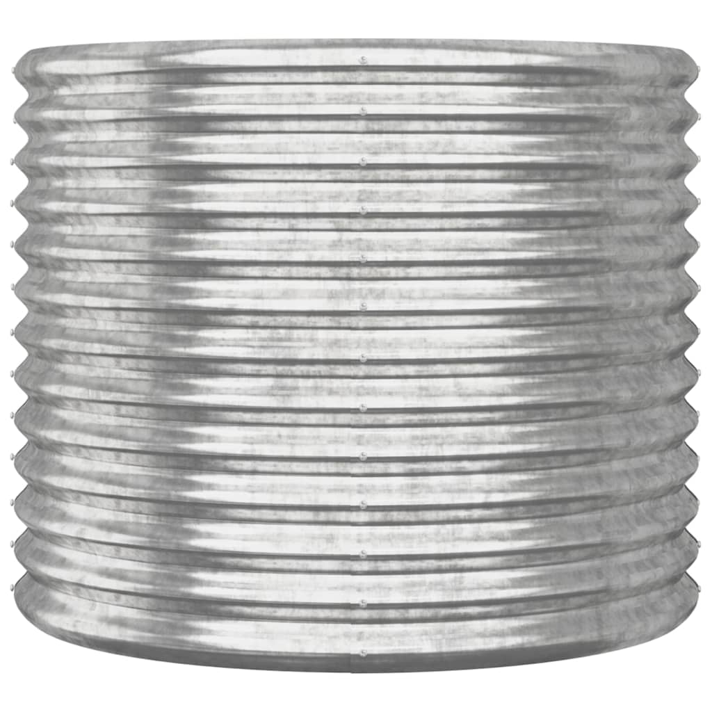 Jardinera De Acero Galvanizado Plateado 80x80x68 Cm_2