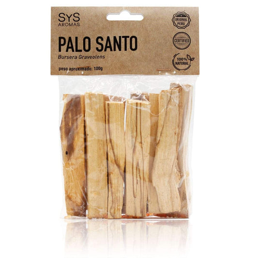 Palo Santo Natural SYS Aromas 100 g | Madera Aromática 100% Natural y Certificada | Para Sahumar y Aromatizar_0