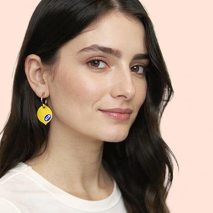 Pendientes Limón - Aro de Acero Quirúrgico y Bañado en Oro de 18k - Nature Vibes_3