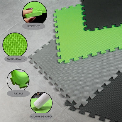 Jowy Tatami Puzzle 1cm 60x60cm – Pack 4 Uds (t60-4) Verde_3