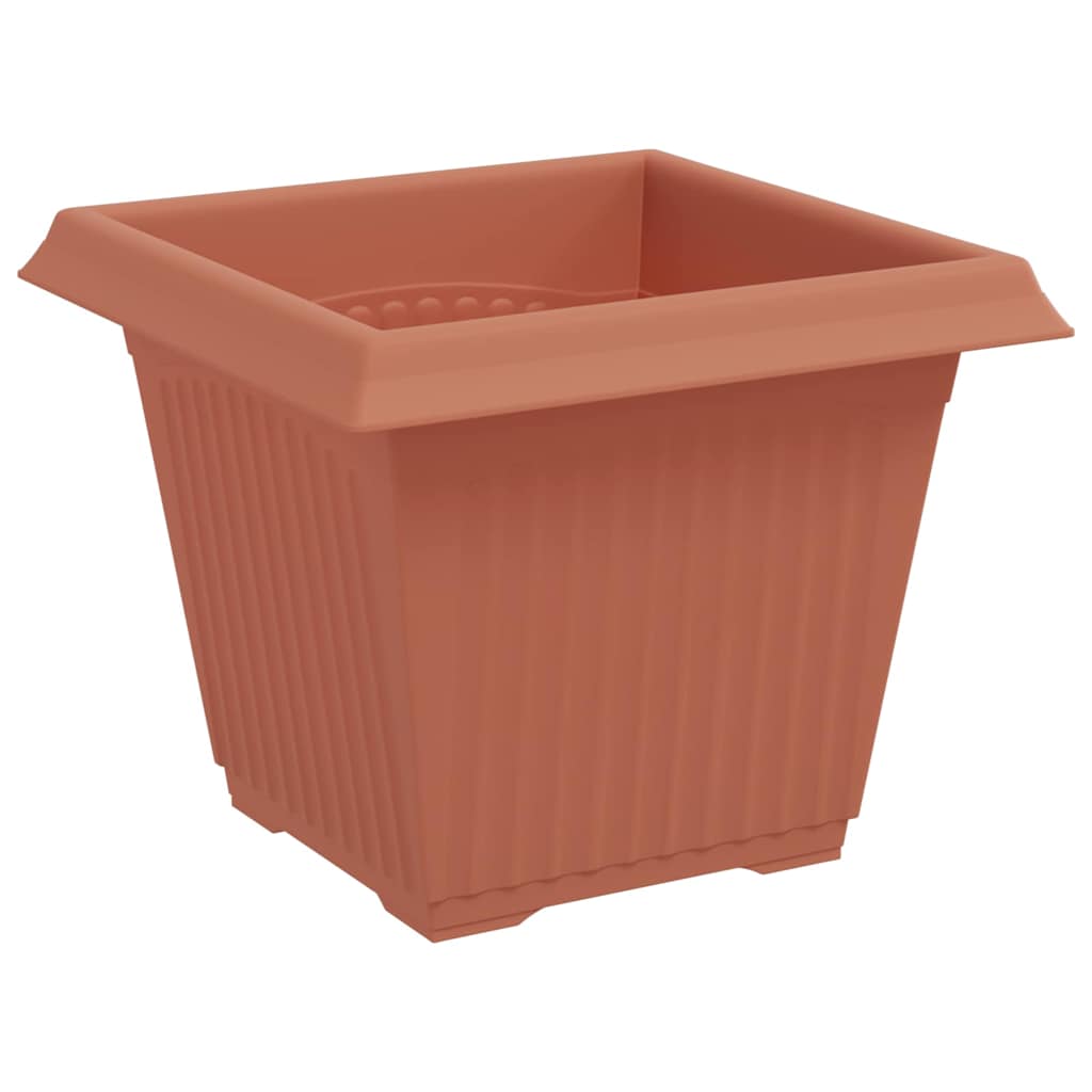 Macetas 6 Pcs Rojo Ladrillo 20 X 20 X 16 Cm Plástico_5