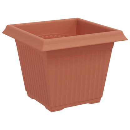 Macetas 6 Pcs Rojo Ladrillo 20 X 20 X 16 Cm Plástico_5