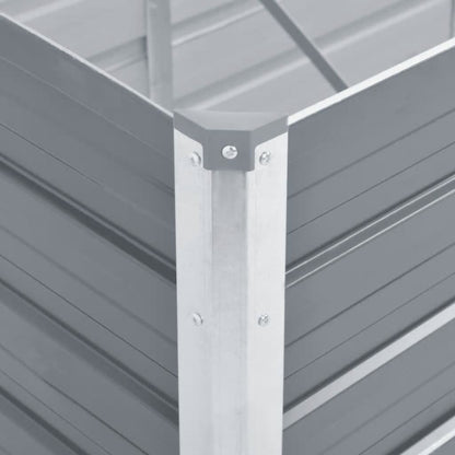 Arriate De Jardín De Acero Galvanizado Gris 400x80x77 Cm_5