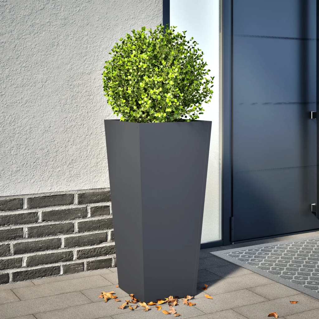 Jardinera Hexagonal Acero Antracita 35x35x75 Cm_1