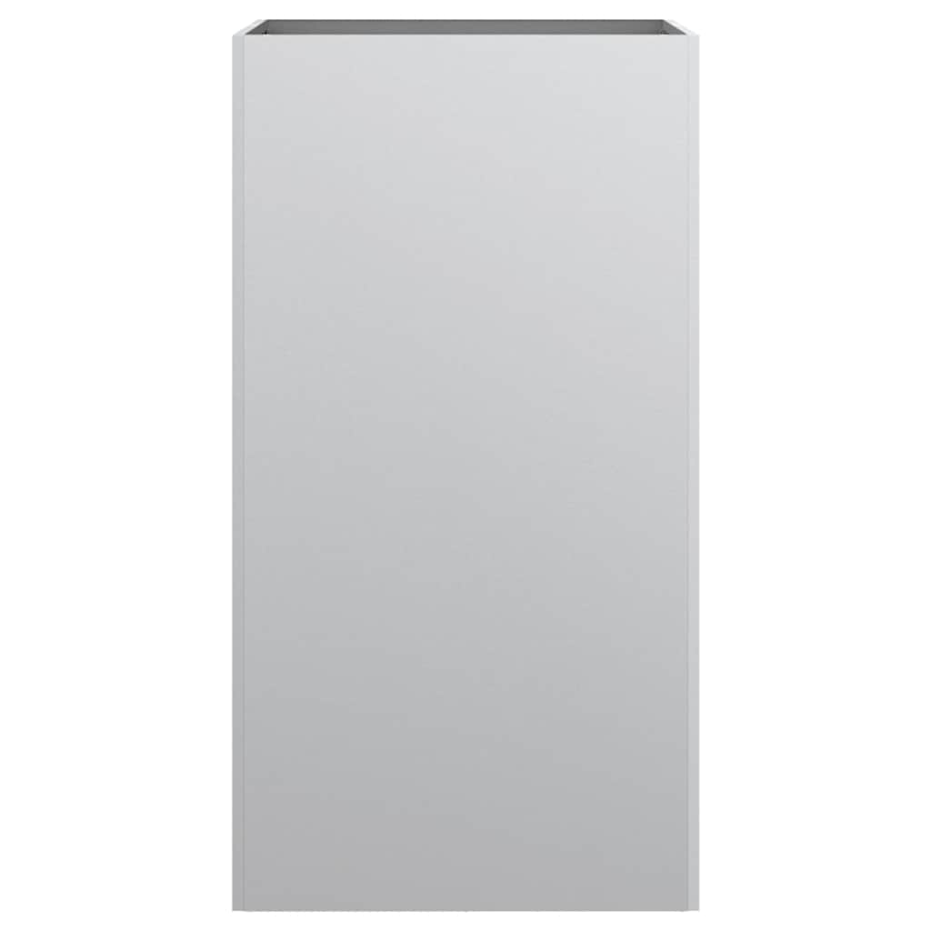 Jardinera De Acero Galvanizado Plateado 42x38x75 Cm_5